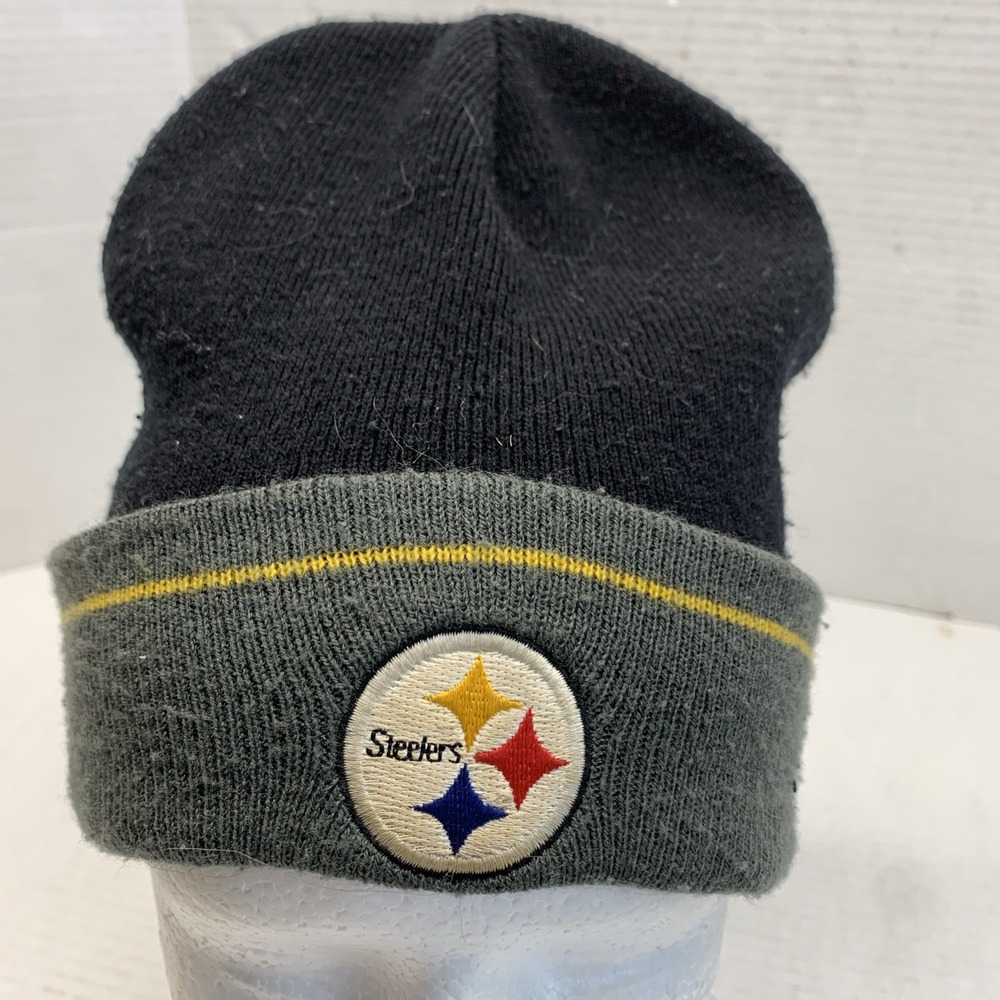 Team Apparel Steelers  Beanie Hat NFL Embroidered Made In Taiwan Vintage